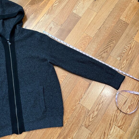 Banana Republic Italian Yarn Wool Nylon XL Sweater Hoodie Full Zip Knit - Picture 2 of 11